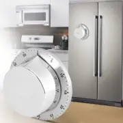 Manual Mechanical Kitchen Timer - Stainless Steel Timer with Clear Alarm