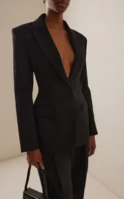 [St. Agni] Contour Wool-Blend Suiting Blazer