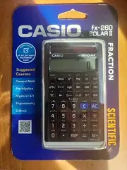 CASIO FX-260 SOLAR II FRACTION/SCIENTIFIC CALCULATOR BRAND NEW/SEALED PACKAGE!!