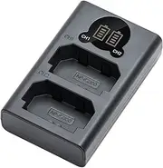 Kimaru Double Slot NP-FZ100 Battery Charger for Sony BC-QZ1 Charger, Alpha ZV-E1, FX3, FX30, A1, A7C, A9, A9 II, A7R III, A7R IV, A7S III, A7 III, A7 IV, A6600, A7R V, A6700, A7C II Cameras.