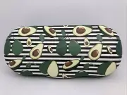 NEW Multicolored Striped Avocado Adult Hard Metal Clamshell Eyeglasses Case