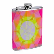 Abstract Art Em21 8oz Stainless Steel Flask Drinking Whiskey Liquor