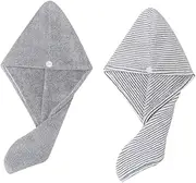 Healvian Essential: 2 Pack Soft Hair Drying Cap Quick Dry Great Absorption for Home Use