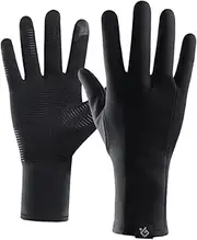 [Totority] Mountaineering Gloves Men's Thermal Full-Finger Gloves Touch Screen Windproof and Non-Slip for Outdoor Sports