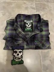 Dixxon Flannel Co"Misfits" SZ Small/Medium- SOLD OUT! Punk Rock Skater-NWT