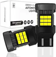 Sinoparcel W21/5W LED Bulb, 6000K Cool White 7443 LED Bulb for T20S T20D W3×16d Base Brake&Tail Light, Turn Signals/Backup Reverse/Rear Licence Light, 300% Brighter, Dual Power, IP68, 2 Pcs