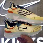 NIKE REACT LIVE 黃 綠 橘 黑 回彈中底 OW風格 男【ACS】 DJ5206-103 慢跑鞋