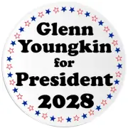 Glenn Youngkin for President 2028 - 3 Pack Circle Stickers 3 Inch - Election