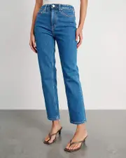 [Jag] Jag Women's Riley Straight Crop Jeans In Blue Wash Size 27/9 27/9 Blue