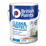 British Paints White Matt Clean and Protect Interior Paint - 10L