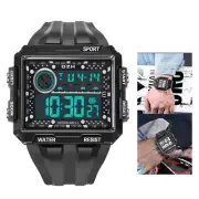 Men Digital Sports Watch Waterproof Watch with Stopwatch Countdown Timer Alarm