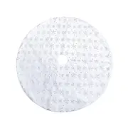 Sequin Christmas Tree Skirt Plush Snowflake Xmas Decoration for Christmas Winter Party -Silver