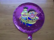 New Vintage Unknown Age 9" Bert and Ernie "Friends Are Fun" Round Balloon