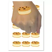 Cookie Ice Cream Sandwich Dessert Temporary Tattoo Water Resistant Body Art Set