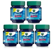 5 X Vicks Vaporub Vaporize Blocked Nose Cough Cold Nasal Congestion Headache 50g