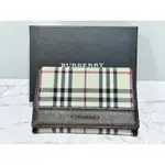 英國 BURBERRY 正品 經典格紋名片夾