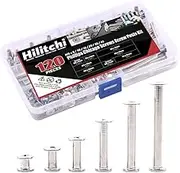 Hilitchi 60-Set M5 x 5/10 / 15/25 / 35/45 Phillips Chicago Screw Binding Screws Posts Assortment Kit for Scrapbook Photo Albums Binding and Leather Saddles Purses Belt Repair