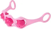Three Ball Manual Massage Roller Lightweight Tool for Legs and Feet Ergonomic Design with Convex Points for Muscle Relaxation Rosy Color