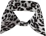 [DEARMAMY] Leopard Print Fake Collar Fake Turtleneck Collar Inserts for Women False Collar for Women White Shirt Collar Unique False Collar Blouse Collar Fake Collar Choker Chiffon