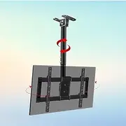 Adjustable Height Telescoping Ceiling TV Bracket, Ceiling TV Mount, Wall TV Mount Bracket, Fits 37-85inch LCD Flat Screen TVs, Metal Expansion Screw Fixing