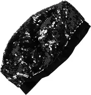 [FOMIYES] Vintage Beret Hat Glitter Women's Beret Caps for Women Fashionable Artist Hat Soft Comfortable Black