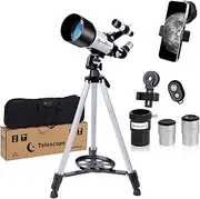 40070 Travel Telescope Astronomy Telecopes Reflector Telescope for Adults 8-12 and Beginners Telescopes for Astronomy Beginners with Tripod, Phone Clip and Remote Control Telescop