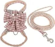 Totority 1Set Adjustable Cat Harness and Leash Escape Traction Rope for Walking Comfortable Vest for Kittens and Cats