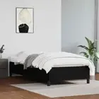 King Single Size Bed Frame Modern Faux Leather Mattress Base Platform Black