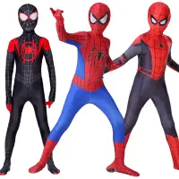 在飛比找蝦皮商城精選優惠-兒童成人蜘蛛人cosplay連身衣萬聖節蜘蛛俠衣服緊身衣英雄