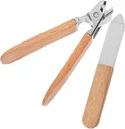HAPINARY Professional Nail Clippers Set 2-in-1 Manicure Kit Stainless Steel Wood Easy Cutting Travel Tools