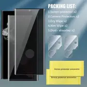 For Samsung Galaxy S22 Ultra Anti-SpyTempered Glass Screen Protector Camera Lens