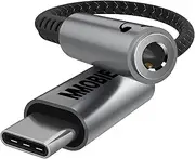 MMOBIEL USB-C to 3.5mm Headphone Jack Adapter-16Bit USB-C to AUX Adapter-USB Type C to Jack Audio Cable Compatible with Samsung Galaxy S25/S24/S23/S22, iPad, MacBook, Pixel 7/6 iPhone 16/15 - Aluminum