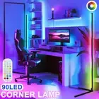 152CM RGB LED Corner Floor Lamp Light Stand Gaming Room Decor APP+Remote Control