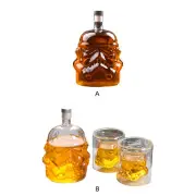 Star Wars Style White Soldier Glass Decanter Gift Set - Fits Wine Bottles