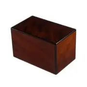 Cognac 250 Cubic Inches Large/Adult Wood Box Funeral Cremation Urn for Ashes
