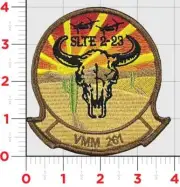VMM-261 SLTE 2-23 SQUADRON EMBROIDERED HOOK & LOOP PATCH