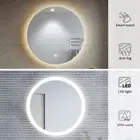 Bathroom LED Mirror Anti-fogg Wall Mounted White&Yellow Light 58/60/62/84cm