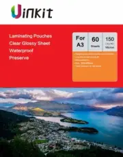 60 Sheets A3 Hot Laminating Sheets Pouches 303x426mm Film 150Micron75x2 Uinkit