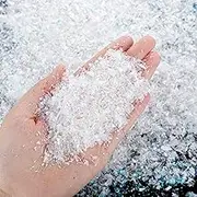 Hungdao Fake Snow Decoration Summer Christmas Faux Snow for Crafts Glitter Twinkles Snowflakes Powder Filler Sparkly White Artificial Snowflakes for July Village Globe Christmas, 3.8 Ounce