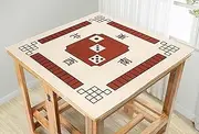 Brown,88x88cm,BeLongsYou Mahjong Mat, Anti Slip Noise Reduction for Table Soft ＆ Wear-Resistant Mahjong Game Mat for Poker, Card, Board & Tile Games, Linen Fabric