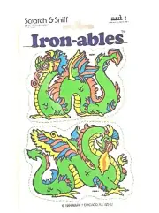 Vintage 1984 Scratch & Sniff Iron- Ables Green Dragon Mark 1 NOS