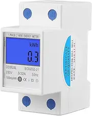 Single Phase DIN Rail Energy Meter, Voltage Current Power and KWh Meter, LCD Display Electricity Anti-Stealing 5-32A