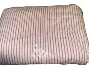 Dan River Bed Skirt Full Stripes GRAYSON Burgundy NEW Country Cabin Bed Skirt