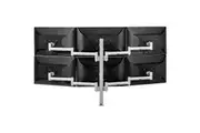 Atdec AWMS-6-13717 Mounting Arm for Monitor, Flat Panel Display, Curved Screen Display - Silver - Height Adjustable - 6 Display(s) Supported - 61 cm