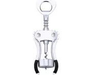 Stainless Steel Wing Corkscrew Wine Opener, Waiters Corkscrew Cork and Beer Cap Bottles Opener Remover Used in Kitchen Restaurant Chateau and Bars