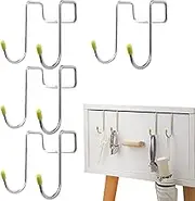 S Hooks for Closet - 4X Stainless Steel Holders Double Hooks,Metal Hangers Rack Holder, Multipurpose Closet Kitchenware, Over Drawer Heavy Duty Hook for Closet Kitchen Bathroom Bedroom