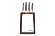 Global Knives Hashira 5pc Knife Block Set Walnut 5 Piece