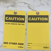 Caution 4”X 7”, YELLOW CAUTION BARRICADE TAG DO NOT REMOVE 44 PACK
