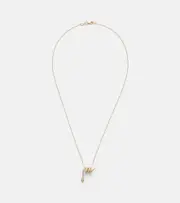 [Ileana Makri] Ileana Makri Convolute Snake 18kt gold necklace with gemstones One Size gold