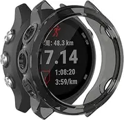 Chofit Case Cover Intended for Garmin Forerunner 245 Smartwatch Protective TPU Bumper Armor Case Protector Intended for Forerunner 245/245 Music (Black)